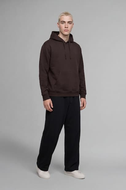 Regular Fit Basic Fleece Lining Hoodie Sweatshirt