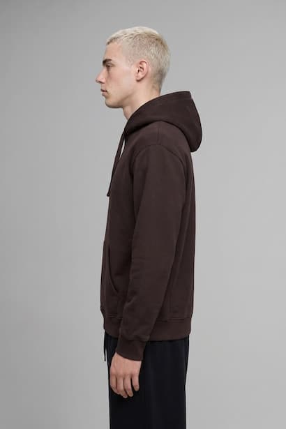 Regular Fit Basic Fleece Lining Hoodie Sweatshirt (٣)
