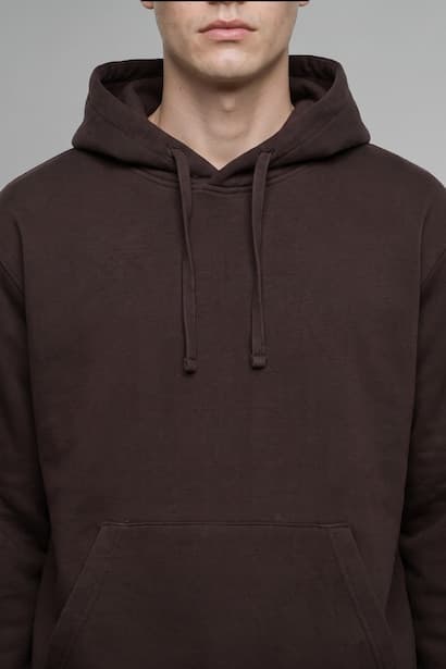 Regular Fit Basic Fleece Lining Hoodie Sweatshirt (٤)
