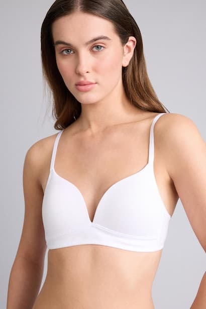 Cotton Covered Padded Underwired Bra Underwear