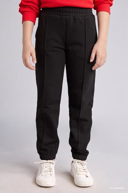 Girl Elastic Waist Pocket Jogger Sweatpants Trousers (٤)
