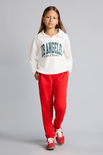 Girl Elastic Waist Pocket Joggers