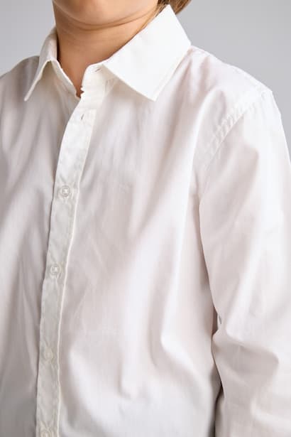 Boy Regular Fit Shirt Collar Poplin Long Sleeve Shirt (٤)