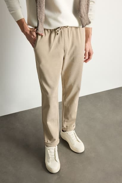 Tailored Fit Double Hem Trousers (٤)