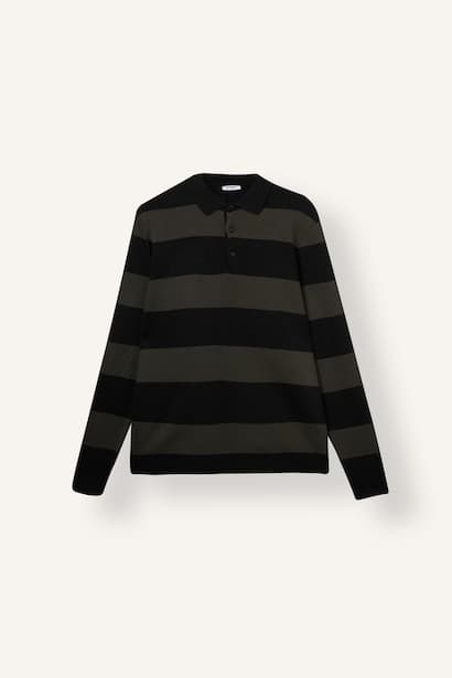 Standard Fit Striped Knit Pullover