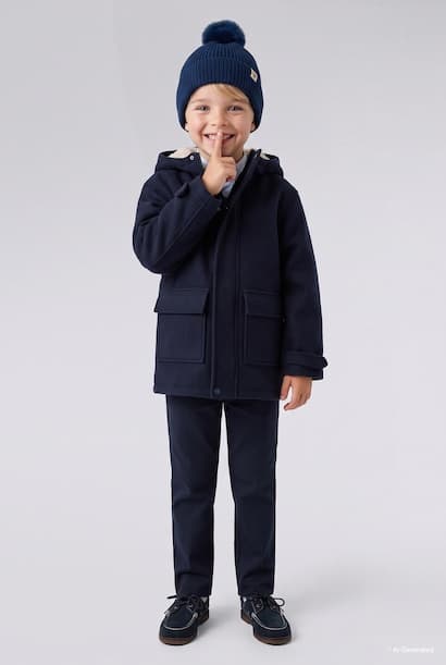 Baby Boy Knit Woven Label Beanie (3)