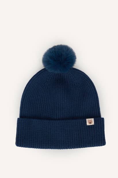 Baby Boy Knit Woven Label Beanie (4)