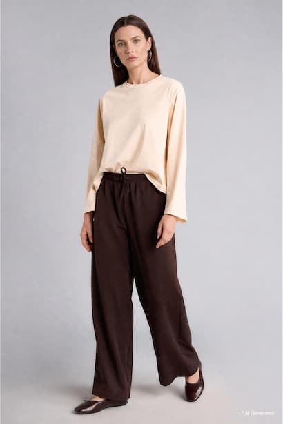 Wide Leg Trousers Modest (٣)