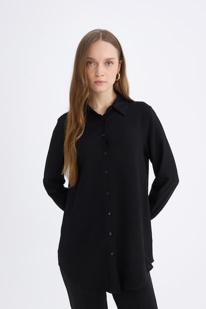 Regular Fit Long Sleeve Tunic Modest
