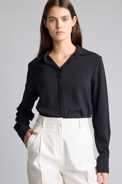 Regular Fit Shirt Collar Long Sleeve Shirt