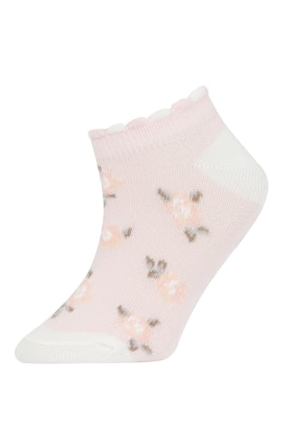 Girls 3 Pack Cotton Long Socks (٣)