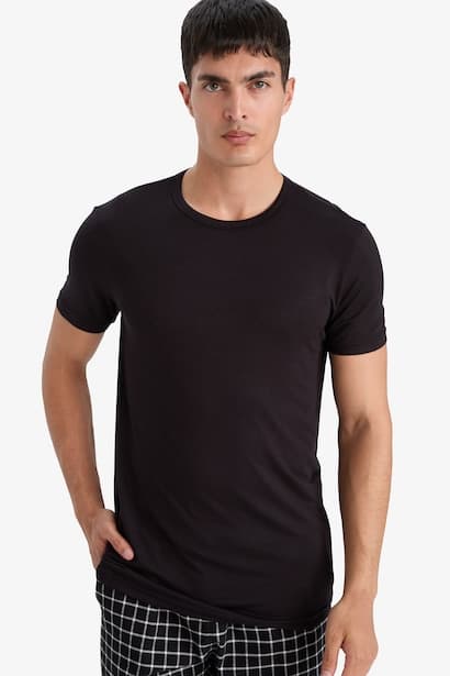 Premium Slim Fit Crew Neck Short Sleeve Modal Top Underwear