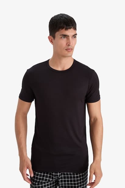 Premium Slim Fit Crew Neck Short Sleeve Modal Top Underwear (٣)