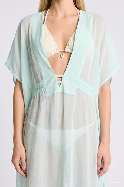 Regular Fit Chiffon Beachwear Woman Beach Wear (٤)