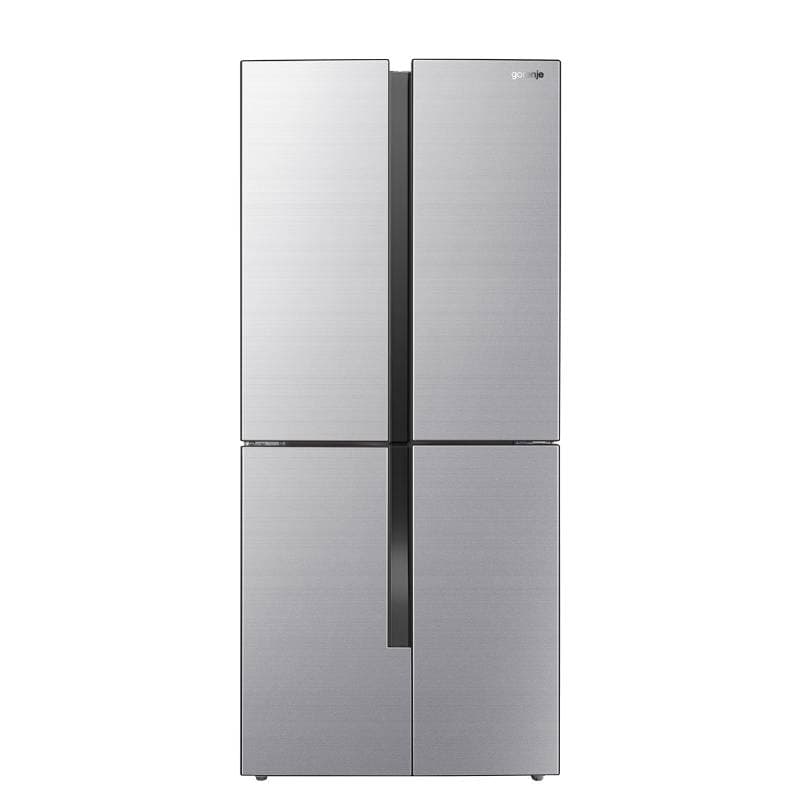Refrigerator Gorenje  394 liter Free Stand 4 Doors Silver Model NRM8181MX