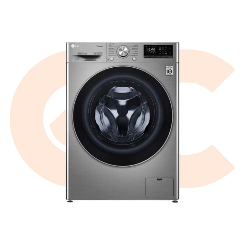 LG Washing Machine 8kg 1400 Rpm 6 Motions Steam Silver – F4R5TYG2T