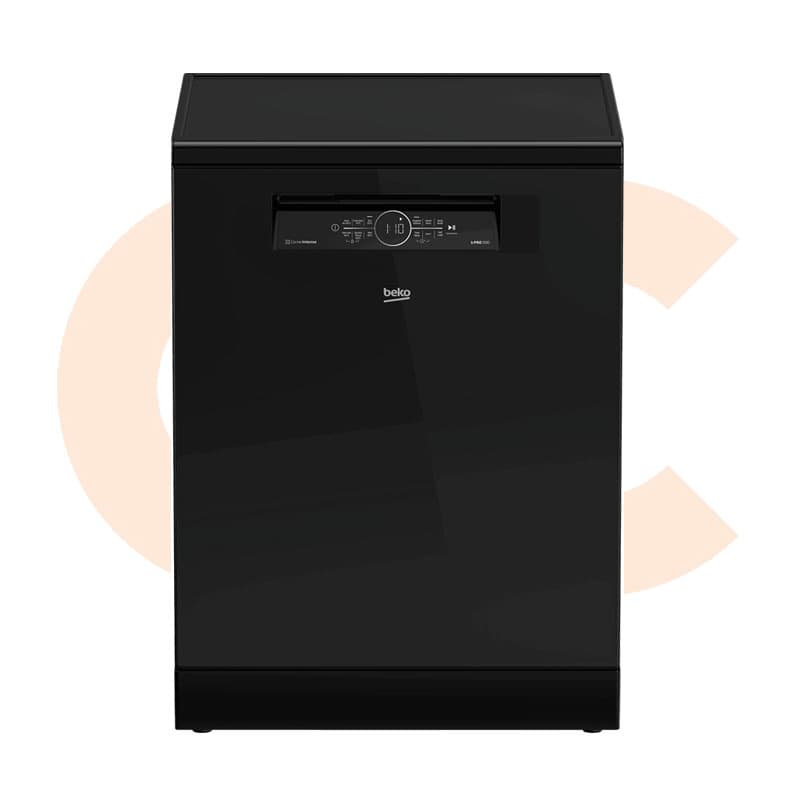 Dishwasher Beko  60 Cm 15 Set 6 Programs Glass Black Hygiene Inverter Model BDFN36531GB