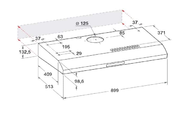 Ariston Freestanding Flat Cooker Hood 90cm – SL19.1LPIX (3)