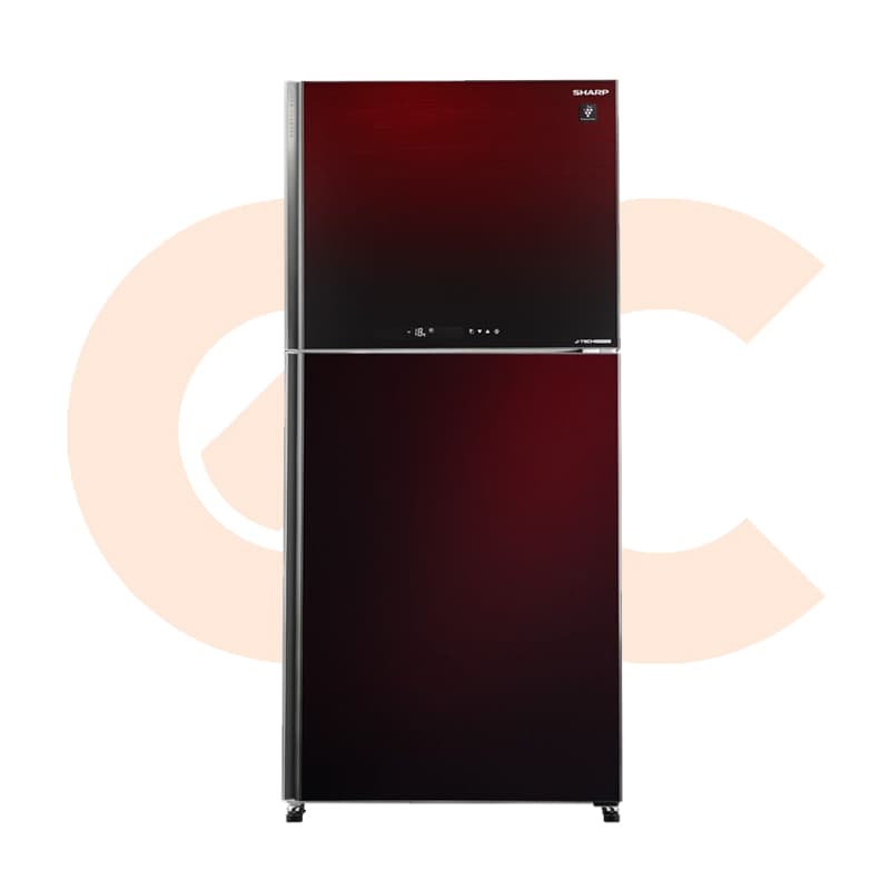 Refrigerator SHARP  538 liter Free Stand Inverter Digital  2 Doors Red Model SJ-GV69G-RD