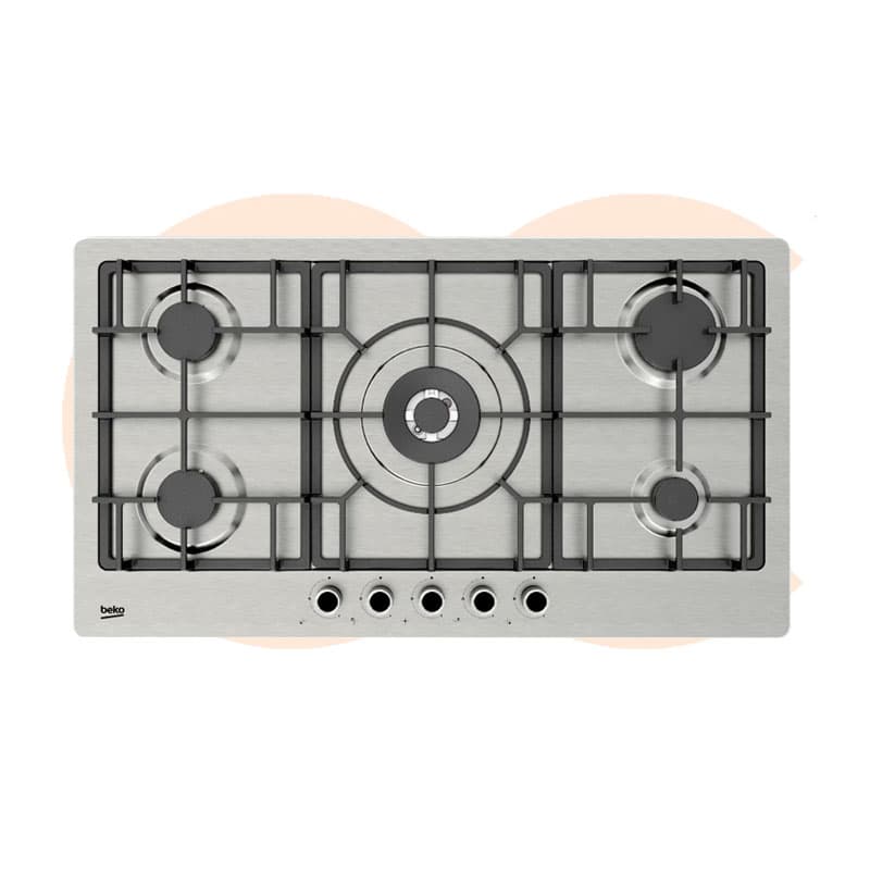 Built-In Hob BEKO -In Gas  5 Gas Burners, 90 cm, Stainless –  HIMW95226SXEL