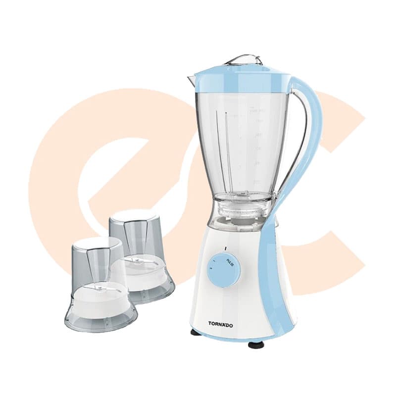 TORNADO Electric Blender 600 Watt , 1.5 Litre With 2 Mills In White Color-TB-600/2 (3)