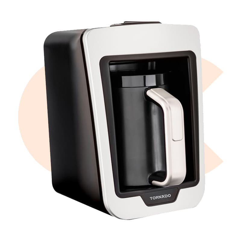 TORNADO Automatic Turkish Coffee Maker ,White x Black Color-TCME-100 W