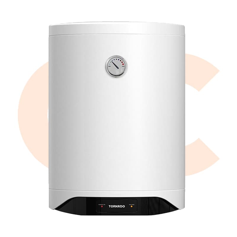 TORNADO Electric Water Heater 50 Liter Enamel LED lamp White Model TEEE-50MW
