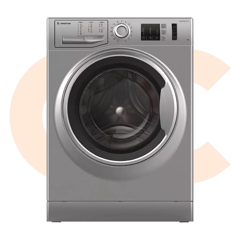 Ariston Front Load Automatic Washing Machine, 9 KG, Inverter Motor, Silver- NL M11946SCA EX