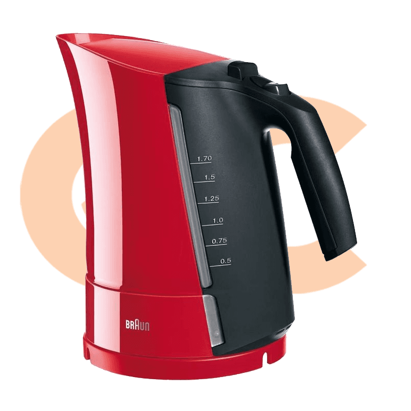 Braun Multiquick 3 Kettle, 1.7 Liters, 2200 Watt, Red – WK300 RED 4210201657637