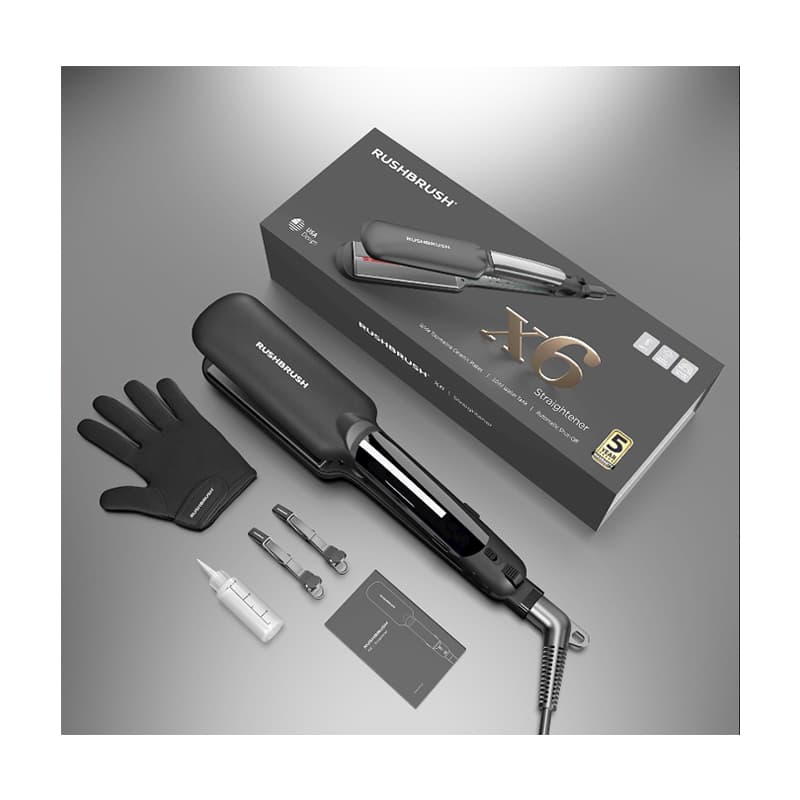 Rush Brush Hair Straightener X6 Black (٤)