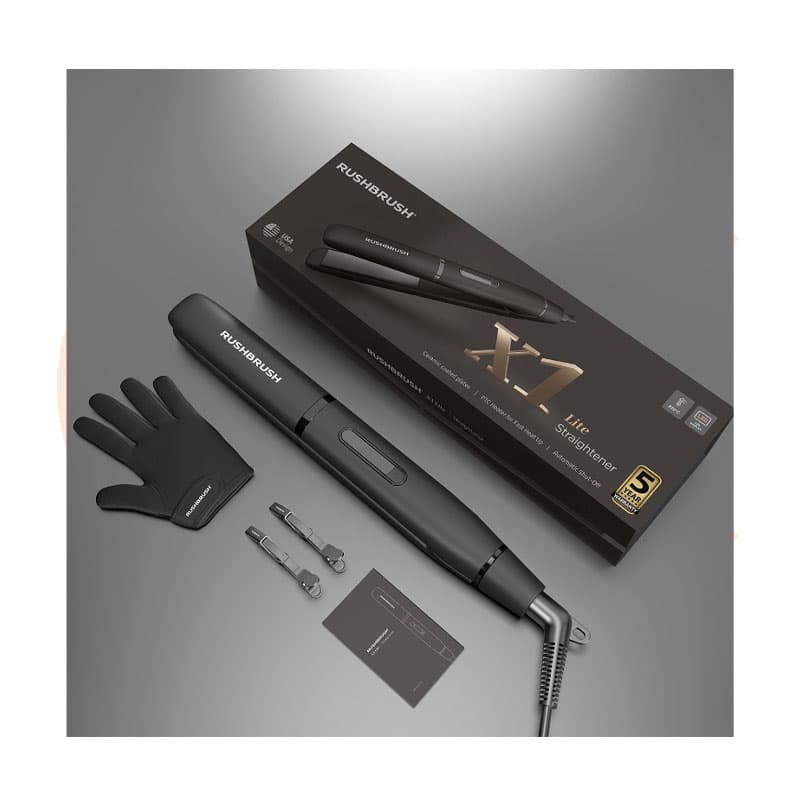Rush Brush Hair Straightener X1 LITE Black (٣)