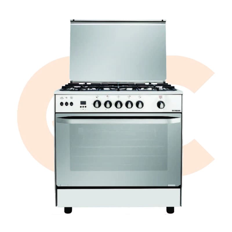 Fresh Hummer Stainless Gas Cooker Digital 5 Burners 90 cm Model-500003514