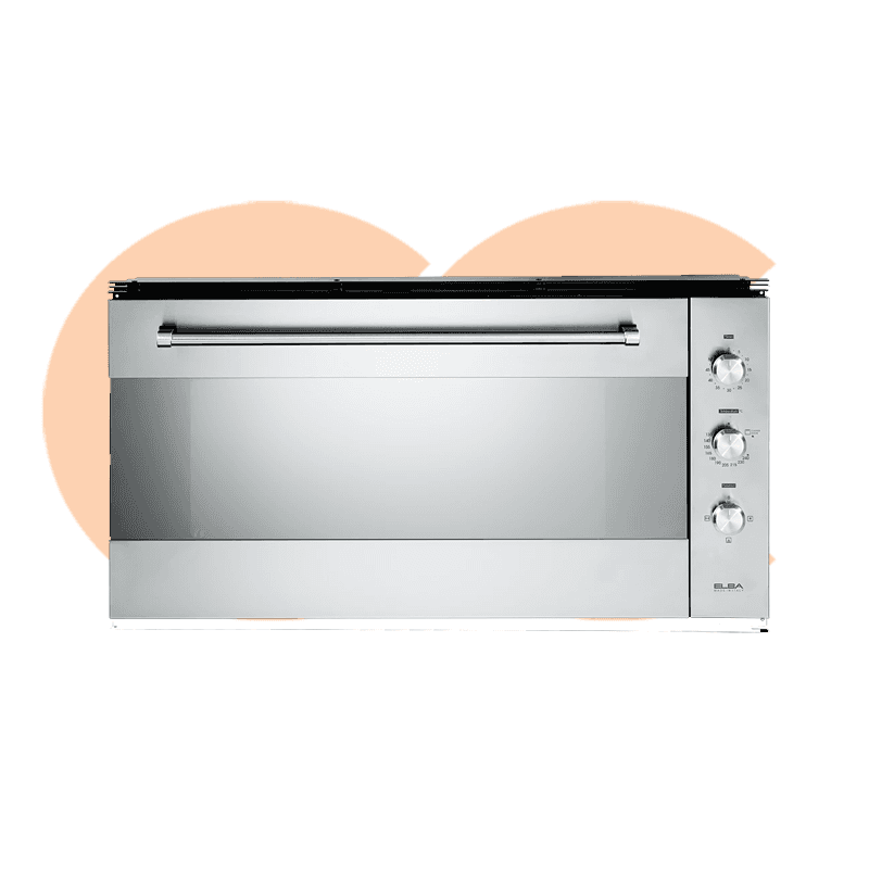 Elba Gas Oven With Gas Grill Fan Stainless Steel 90cm Model- 109-52 XN