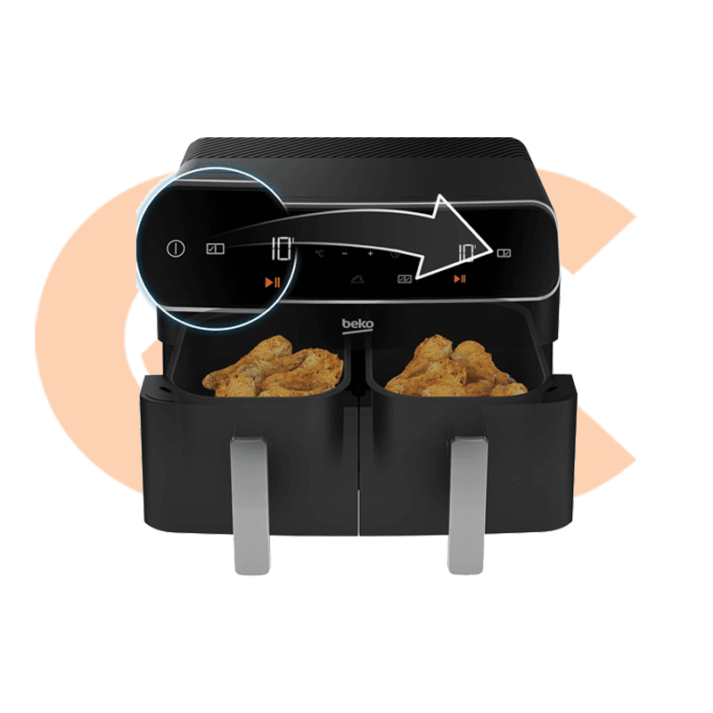 Air Fryer Beko Digital 2400watt  4.25 Liter *2  Digital Black 7 Programs – FRL5388B (٣)