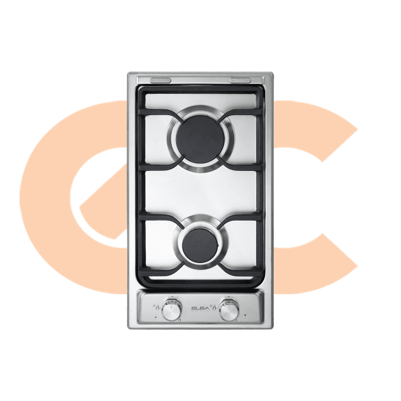 Built-In Hob Elba Gas, 2 Burners, Stainless Steel 30 cm EN35-200XD