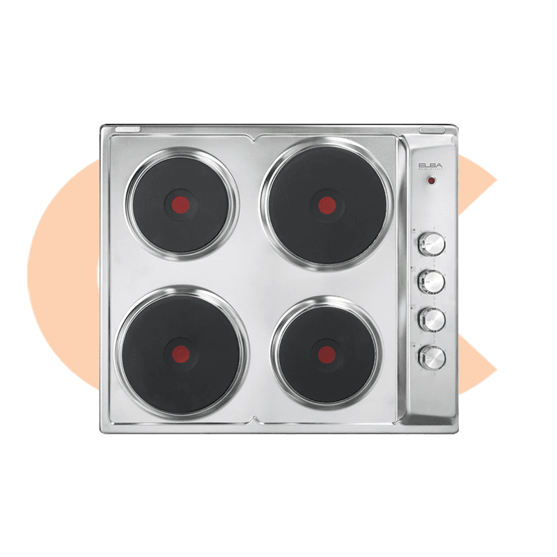 Built-In Hob Elba Electric , 4 Burners, Stainless Steel- ENS60-040XD
