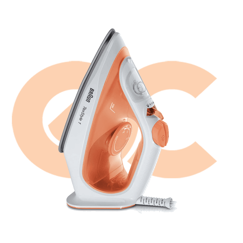 Braun Texstyle 1 Iron, 1900 Watt, White/ORANGE – SI1009OR