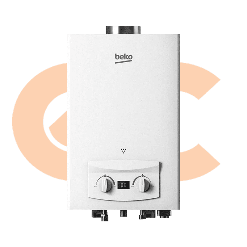 Beko GAS Water HEATER 6 LITRE With Digital Adaptor White Model BGWH 6LW