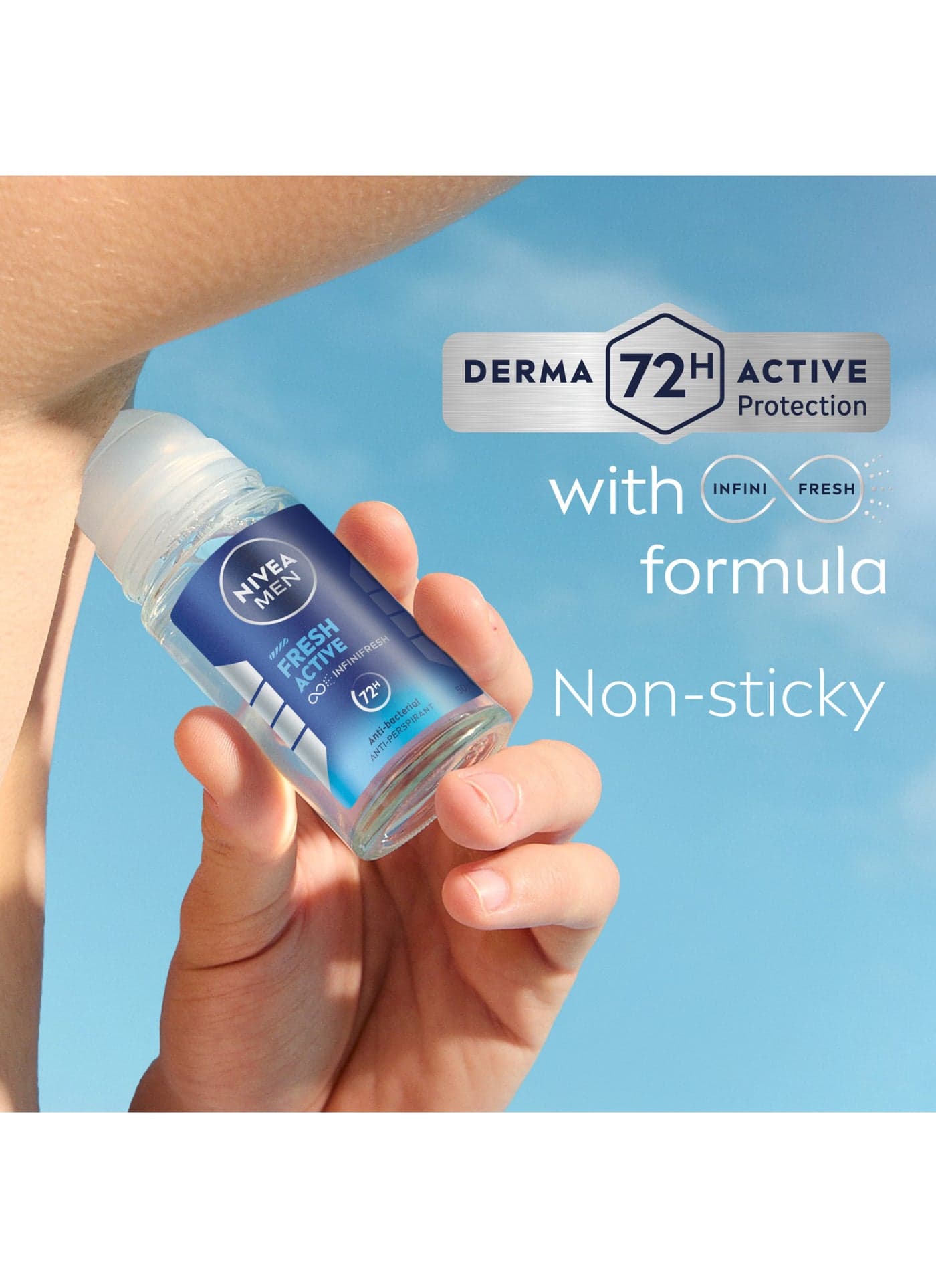 Men Fresh Active Antibacterial Deodorant Roll-On 72H Protection With Infini Fresh Formula Long-Lasting Freshness 50ml Deodorants & Antiperspirants (4)