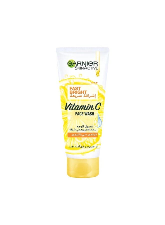 Garnier Skin Active Fast Bright Face Wash With Vitamin C And Lemon 100ml