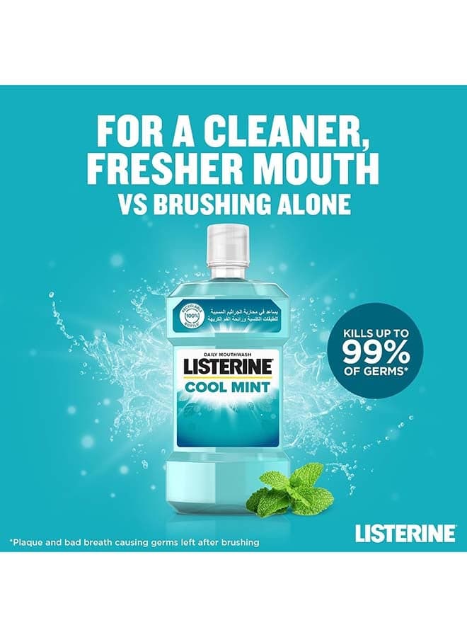 Cool Mint Flavour Daily Mouthwash Milder Taste Cool Mint 250ml (٤)