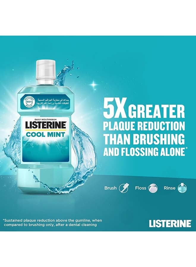 Cool Mint Flavour Daily Mouthwash Milder Taste Cool Mint 250ml (٣)