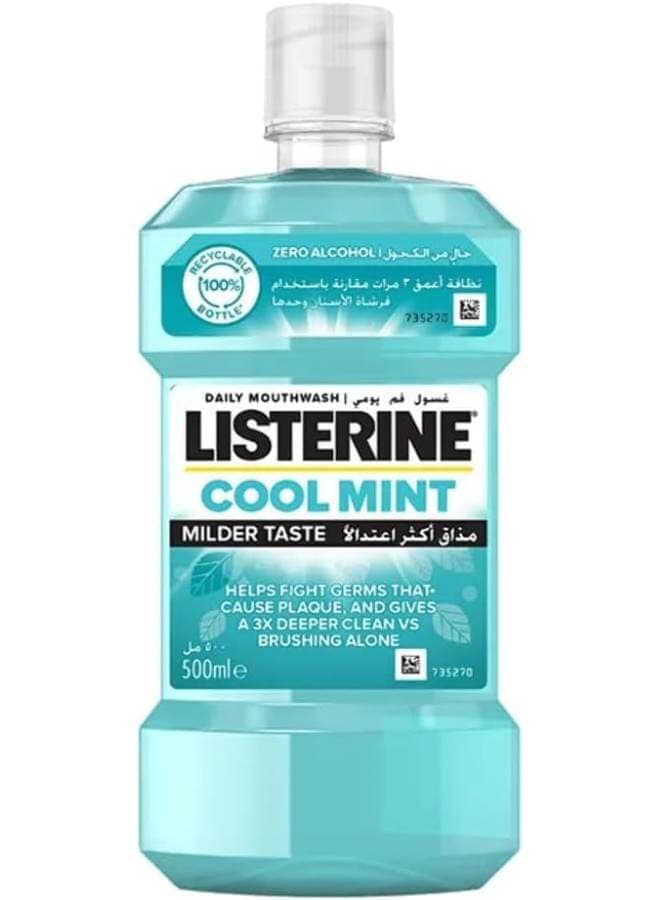 Cool Mint Flavour Daily Mouthwash Milder Taste Cool Mint 250ml