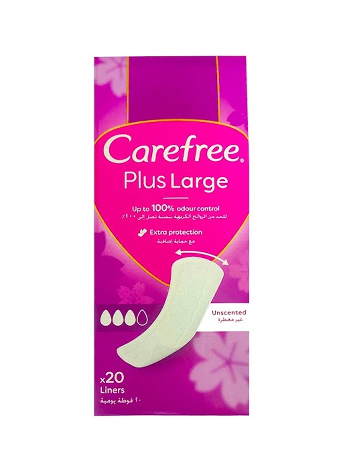 Plus Large Unscented Panty Liners 20 Piece white Plus Large