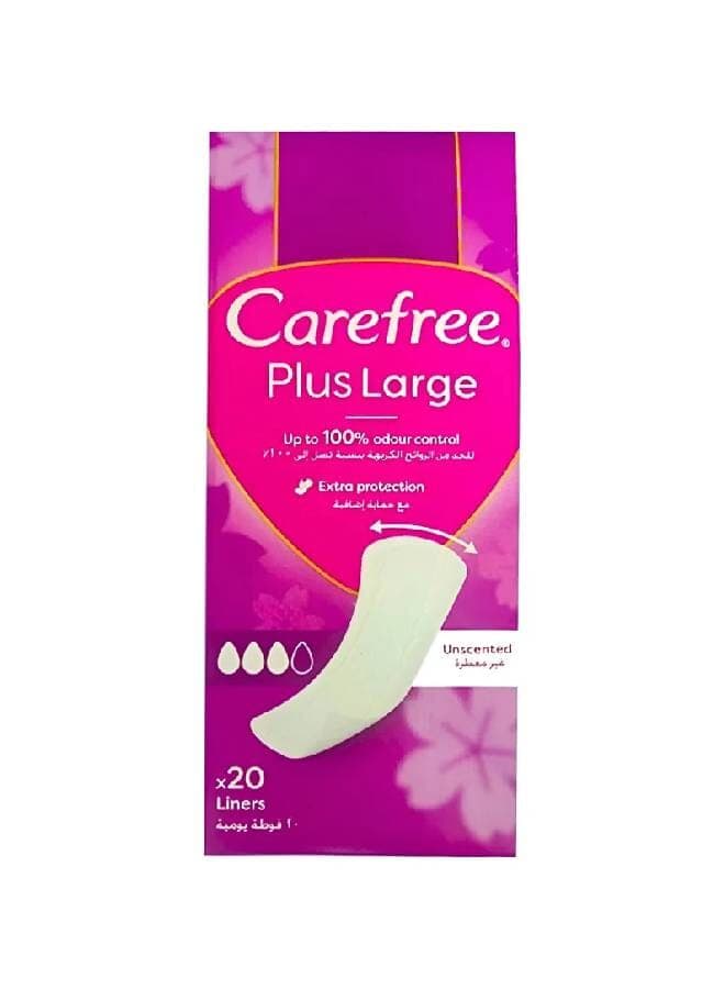Carefree Panty Liner Large Fresh Scent Pack of 20 Pink Large