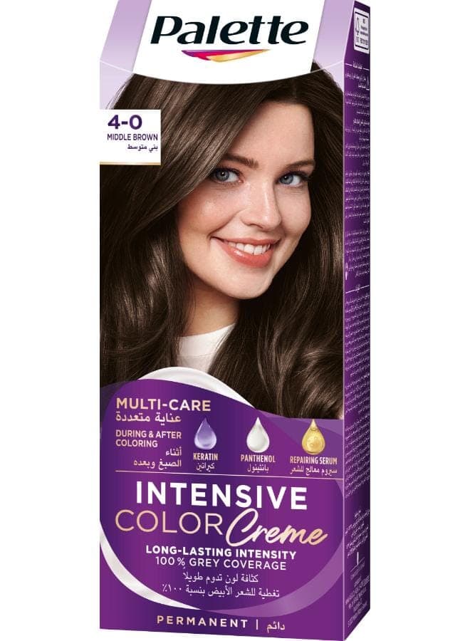 Intensive Color Crème 4-0, Middle Brown 50ml , 50ml , & 10ml