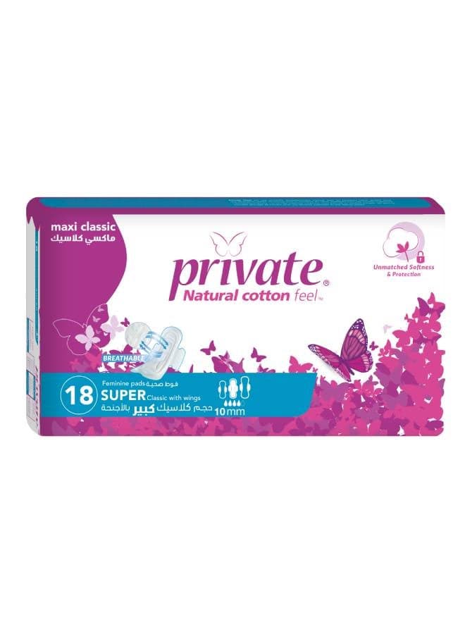 Maxi Super 18 Pads White Sanitary Napkins
