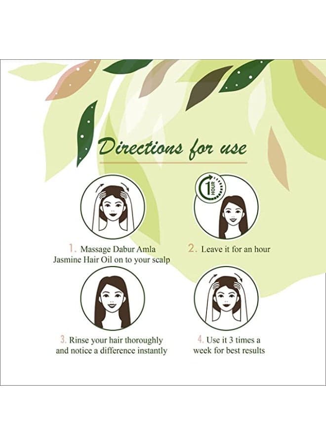 Amla Hair Jasmine Oil 45 ml + 10% OFF | Enriched with Amla Natural Extracts, Jasmine & Rosemary | For Strong, Nourished Hair 45.0ml Body Lotions & Creams (٥)