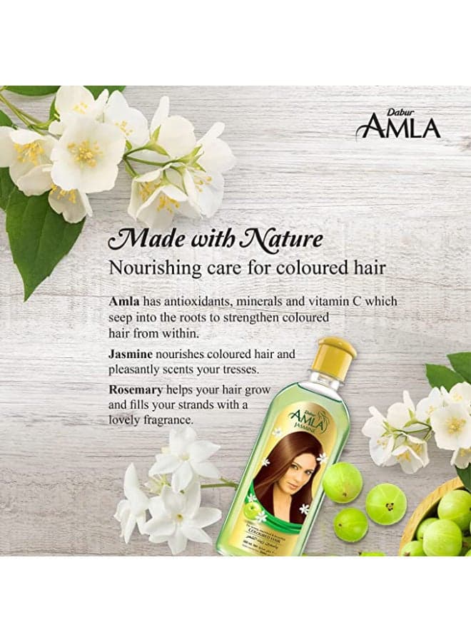 Amla Hair Jasmine Oil 45 ml + 10% OFF | Enriched with Amla Natural Extracts, Jasmine & Rosemary | For Strong, Nourished Hair 45.0ml Body Lotions & Creams (٤)