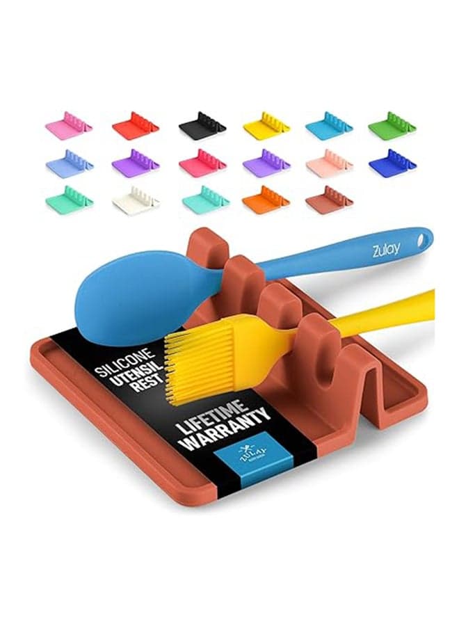 Plastic Heat Resistant Spoon Holder Multicolour 14cm